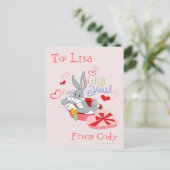 BUGS BUNNY™, ik dig je! Briefkaart (Staand voorkant)