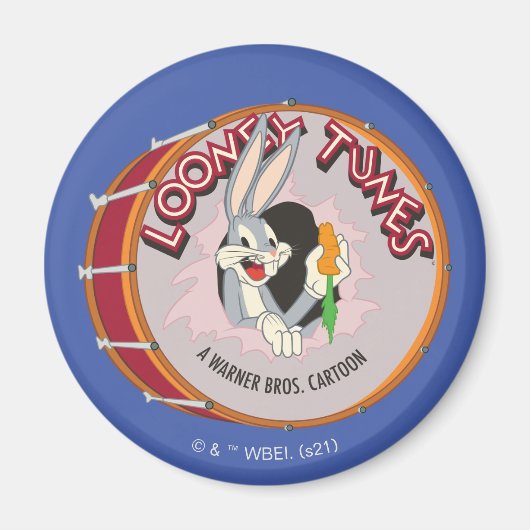 BUGS BUNNY™ Inside LOONEY TUNES™ Drum Magneet (Voorkant)