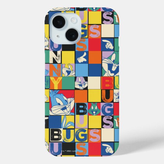 BUGS BUNNY™ Kleurrijke Naam en Gezichtschecker Case-Mate iPhone Case (Achterkant)