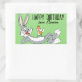 BUGS BUNNY™ liggen | Gefeliciteerd Rechthoekige Sticker (Tas)