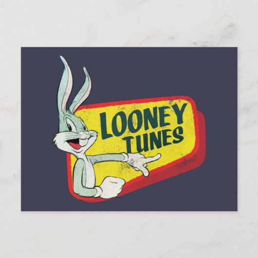 BUGS BUNNY™ LOONEY TUNES™ Retro Patch Briefkaart (Voorkant)