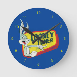 BUGS BUNNY™ LOONEY TUNES™ Retro Patch Ronde Klok