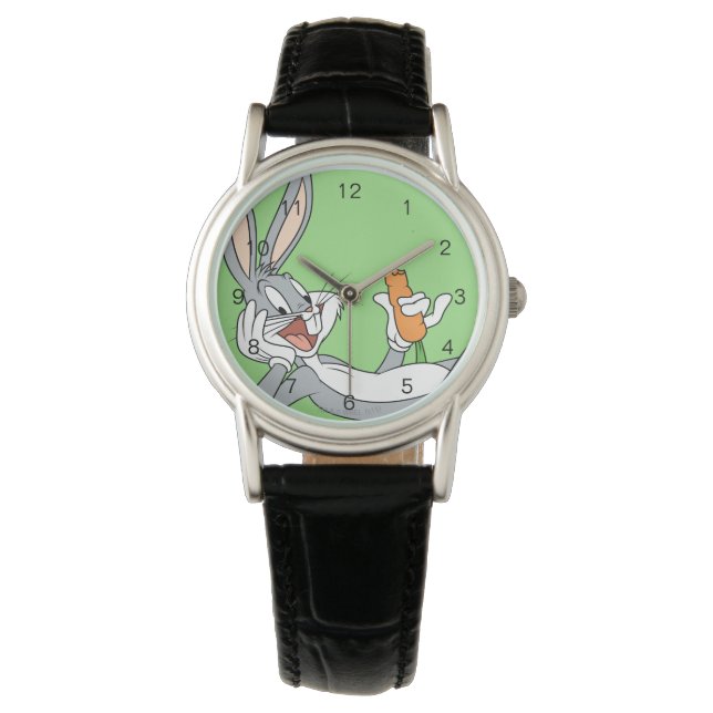 BUGS BUNNY™-Lying Down Eating Carrot Horloge (Voorkant)