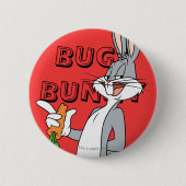 BUGS BUNNY™ met wortel Ronde Button 5,7 Cm (Voorkant)