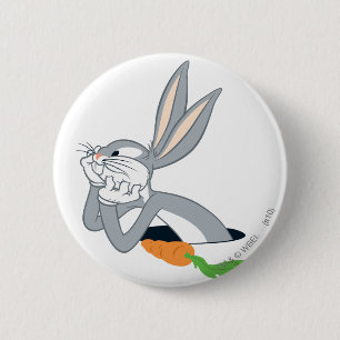 BUGS BUNNY™ met wortel Ronde Button 5,7 Cm