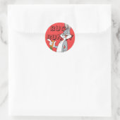 BUGS BUNNY™ met wortel Ronde Sticker (Tas)