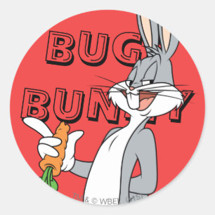 BUGS BUNNY™ met wortel Ronde Sticker
