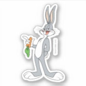 BUGS BUNNY™ met wortel Sticker (Voorkant)