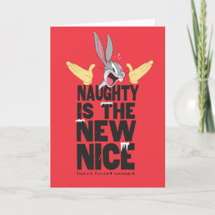 BUGS BUNNY™ "Naughty is the New Nice" Feestdagen Kaart