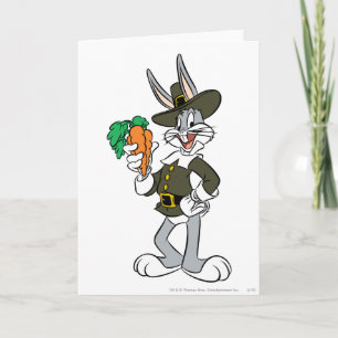 BUGS BUNNY™ Pilgrim Thanksgiving Feestdagen Kaart