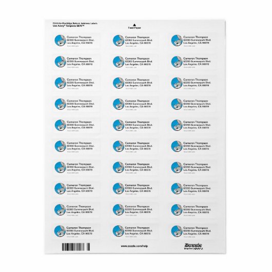 BUGS BUNNY™ Retro Blue Patch Etiket (Full Sheet)