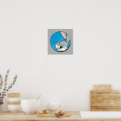 BUGS BUNNY™ Retro Blue Patch Poster (Keuken)