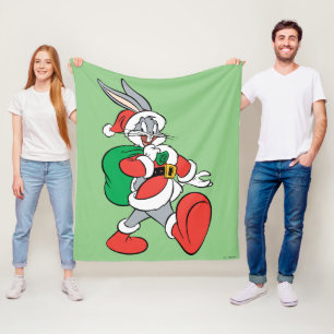 BUGS BUNNY™ Santa Fleece Deken