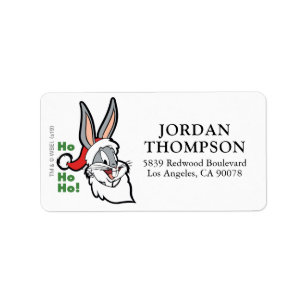 BUGS BUNNY™ Santa "Ho Ho Ho!" Etiket