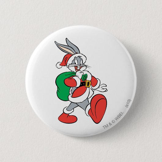 BUGS BUNNY™ Santa Ronde Button 5,7 Cm (Voorkant)