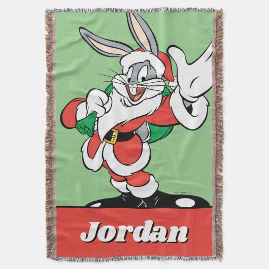BUGS BUNNY™ Santa Waving Deken (Voorkant Verticaal)
