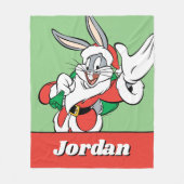 BUGS BUNNY™ Santa Waving Fleece Deken (Voorkant)