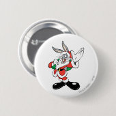 BUGS BUNNY™ Santa Waving Ronde Button 5,7 Cm (Voorkant /achterkant)