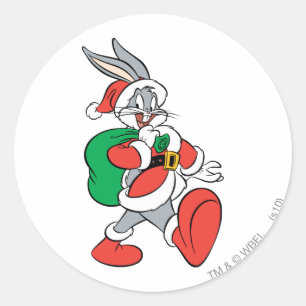 BUGS BUNNY™ Sinterklaas Ronde Sticker