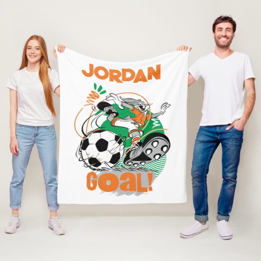 BUGS BUNNY™ Soccer Goal Fleece Deken (In situ)