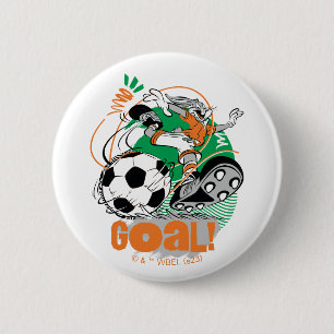 BUGS BUNNY™ Soccer Goal Ronde Button 5,7 Cm