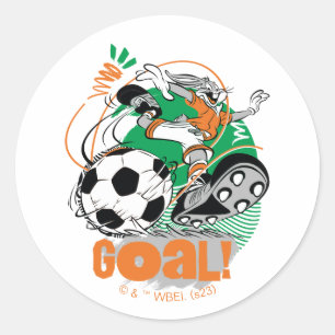 BUGS BUNNY™ Soccer Goal Ronde Sticker