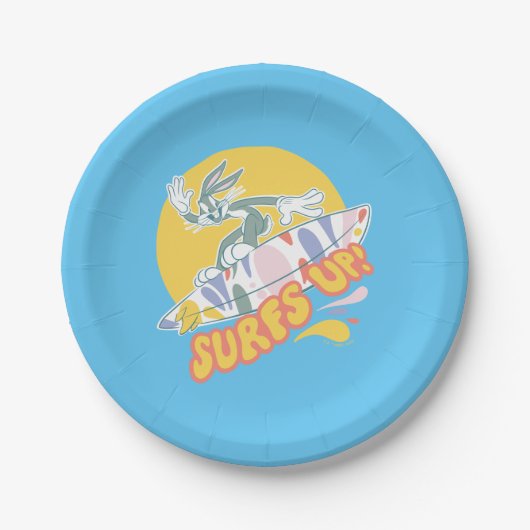 BUGS BUNNY™ - Surft omhoog! Papieren Bordje (Voorkant)