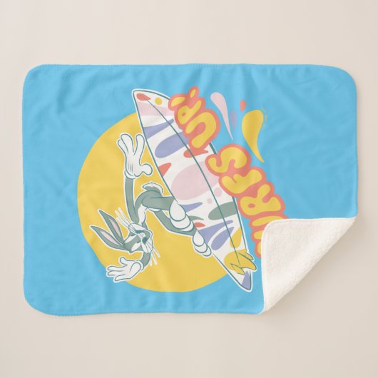BUGS BUNNY™ - Surft omhoog! Sherpa Deken (Voorkant (horizontaal))