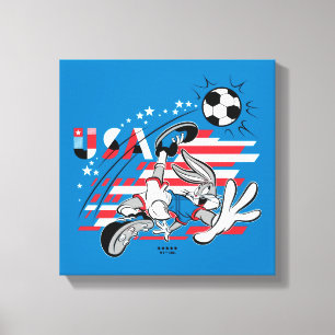 BUGS BUNNY™ Team USA Voetbal Grafisch Canvas Afdruk