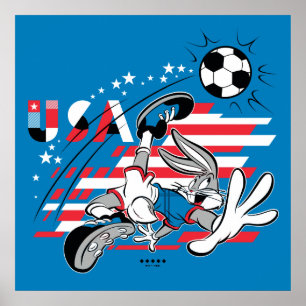 BUGS BUNNY™ Team USA Voetbal Grafisch Poster