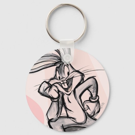BUGS BUNNY™ Thinker Light Roze Sleutelhanger (Voorkant)