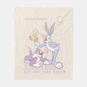 BUGS BUNNY™, TWEETY™, SYLVESTER™ Square Doelstelli Fleece Deken (Voorkant)