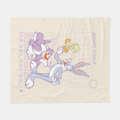 BUGS BUNNY™, TWEETY™, SYLVESTER™ Square Doelstelli Fleece Deken (Voorkant (Horizontaal))
