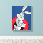 BUGS BUNNY™ via LOONEY TUNES™ Rings Canvas Afdruk (Insitu (Houten vloer))