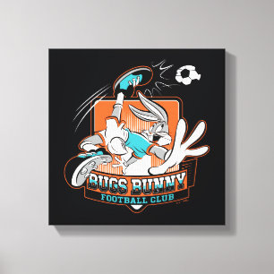 BUGS BUNNY™ voetbalclub badge Canvas Afdruk