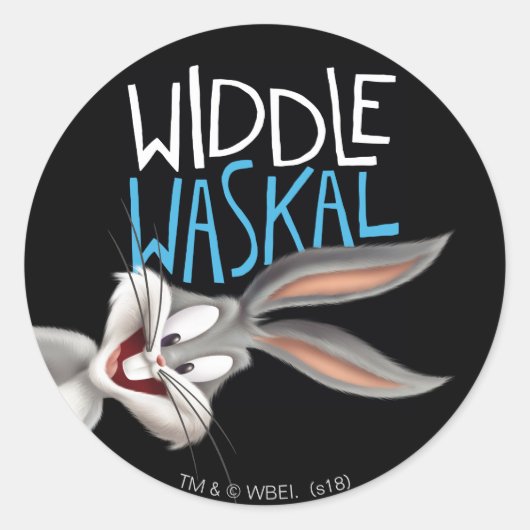 BUGS BUNNY™ - Waskal Ronde Sticker (Voorkant)