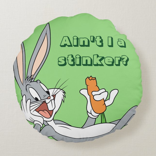 BUGS BUNNY™ Wit-neer Rond Kussen (Achterkant)