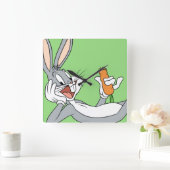 BUGS BUNNY™ Wit-neer Vierkante Klok (Huis)