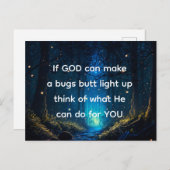 Bugs Butt Light Up Firefly Lightning bug Grappig Briefkaart (Voorkant / Achterkant)