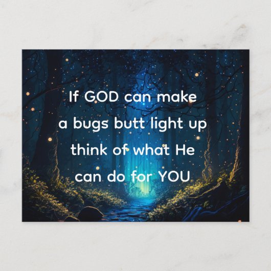 Bugs Butt Light Up Firefly Lightning bug Grappig Briefkaart (Voorkant)