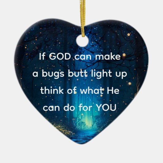 Bugs Butt Light Up Firefly Lightning bug Grappig Keramisch Ornament (Voorkant)