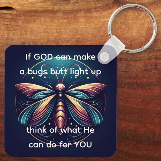 Bugs Butt Light Up Firefly Lightning bug Grappig Sleutelhanger (Achterkant)