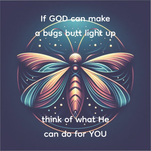 Bugs Butt Light Up Firefly Lightning bug Grappig Sticker (Voorkant)