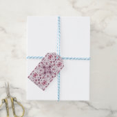 Bugs, donkere magenta en roze op wit cadeaulabel (Met Touw)