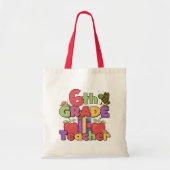 Bugs en appels 6e graad leraar tote bag (Voorkant)