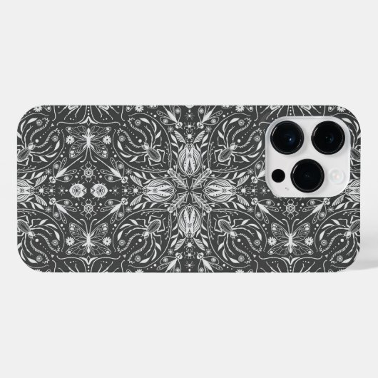 Bugs, gebroken wit op zwart iPhone hoesje (Achterkant horizontaal)