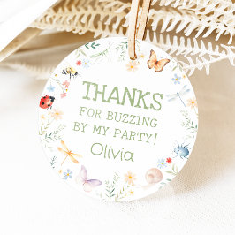 Bugs Girl Verjaardag Insect Party Circle Bedankjes Labels