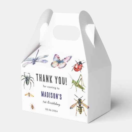 Bugs & Insecten  Boy Verjaardagsfeest Bedankdoosjes (Voorkant Zijde)