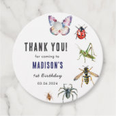 Bugs & Insecten  verjaardagsfeestje Bedankjes Labels (Voorkant)
