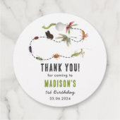 Bugs & Insecten  verjaardagsfeestje Bedankjes Labels (Achterkant)